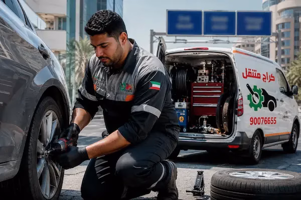 تبديل تواير متنقل الكويت